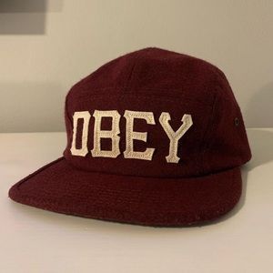 Obey 5 panel hat.